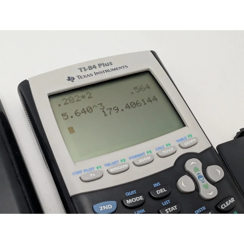 Texas Instruments TI-84 Plus Graphing Calculator +Slip Cover Tested